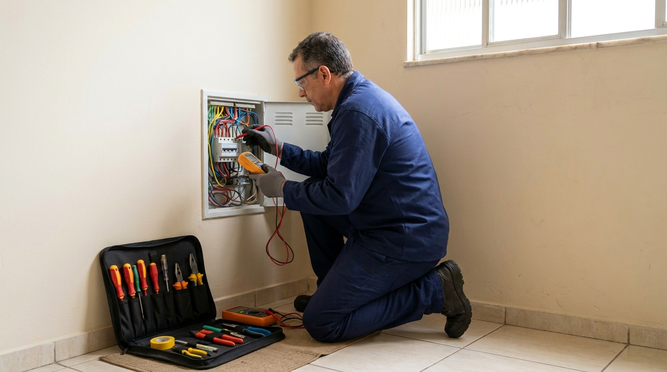 Eletricista atendendo em residência em Manaus‑AM